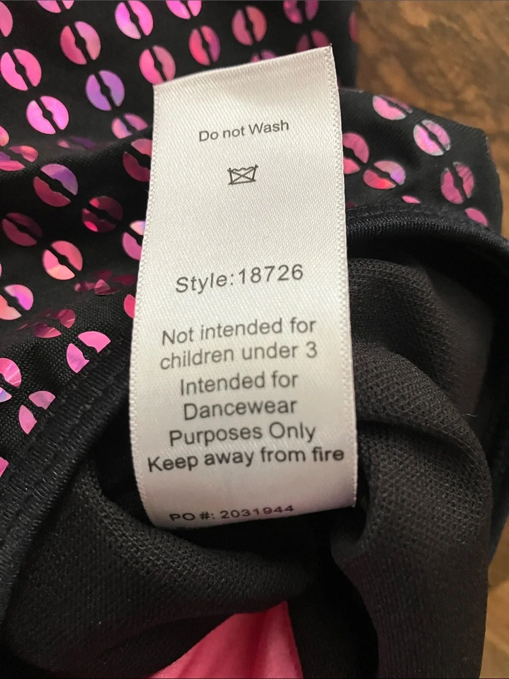Weissman Dancewear Costume Pink black sequin pants one piece Sz 1C girls